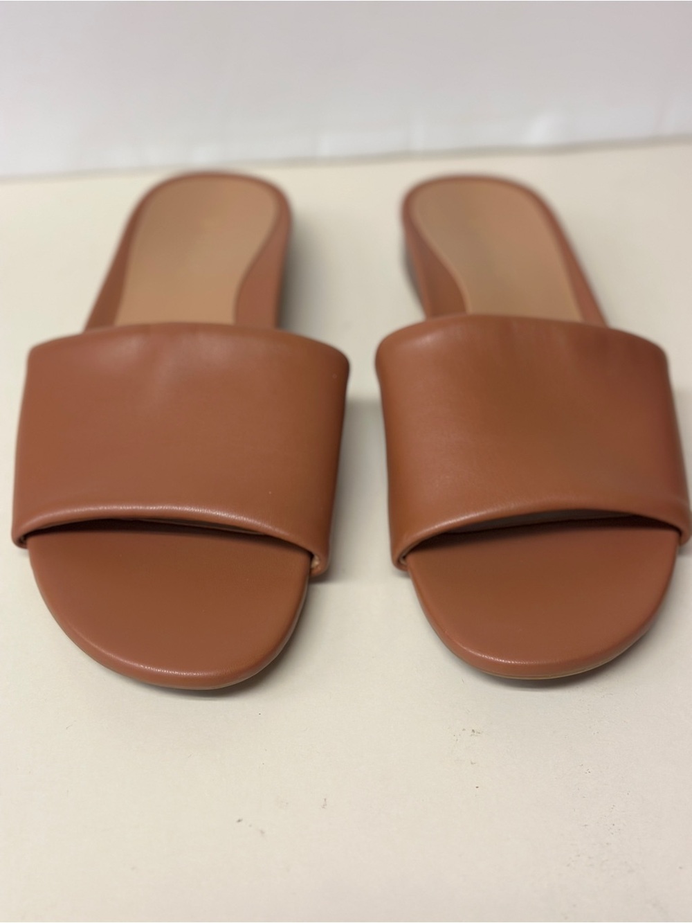 Vionic Brown Wide-Band Slide Sandals